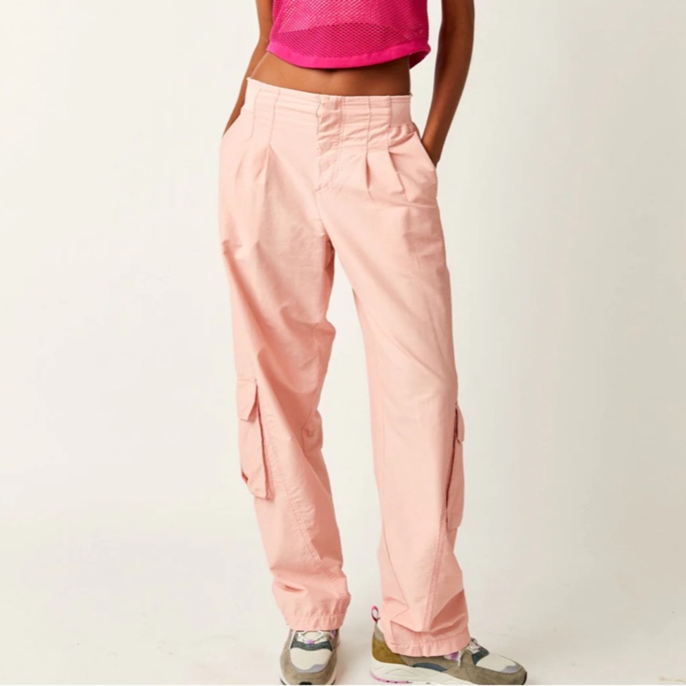 Free People Movement Mesmerize Me Pants Cargo Sunkissed Pink Women’s Small Baggy